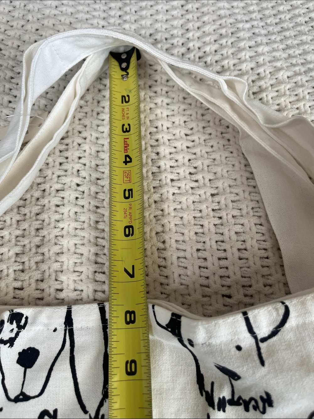 NWT World Market Canvas Dog Breed Tote Bag in White 4 pockets - Picture 7 of 11